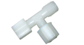 K�ls�menetes "T" eloszt� bek�t�-idom 1/4"x1/4"x1/4", Jaco, aszimmetrikus 7544, "O"-gy�r� n�lk�l